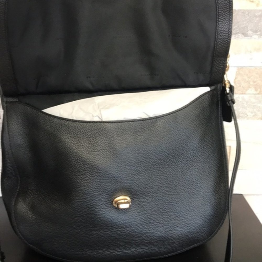 Coach Pebbled Leather Turnlock Hobo Crossbody - Picture 9 of 12